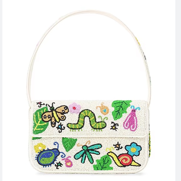 STAUD Handbags - NWT STAUD Tommy Beaded Bag, Bug Out